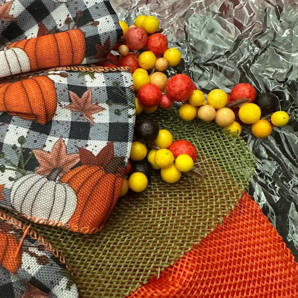 Chic Orange Textured wreath for the holidays